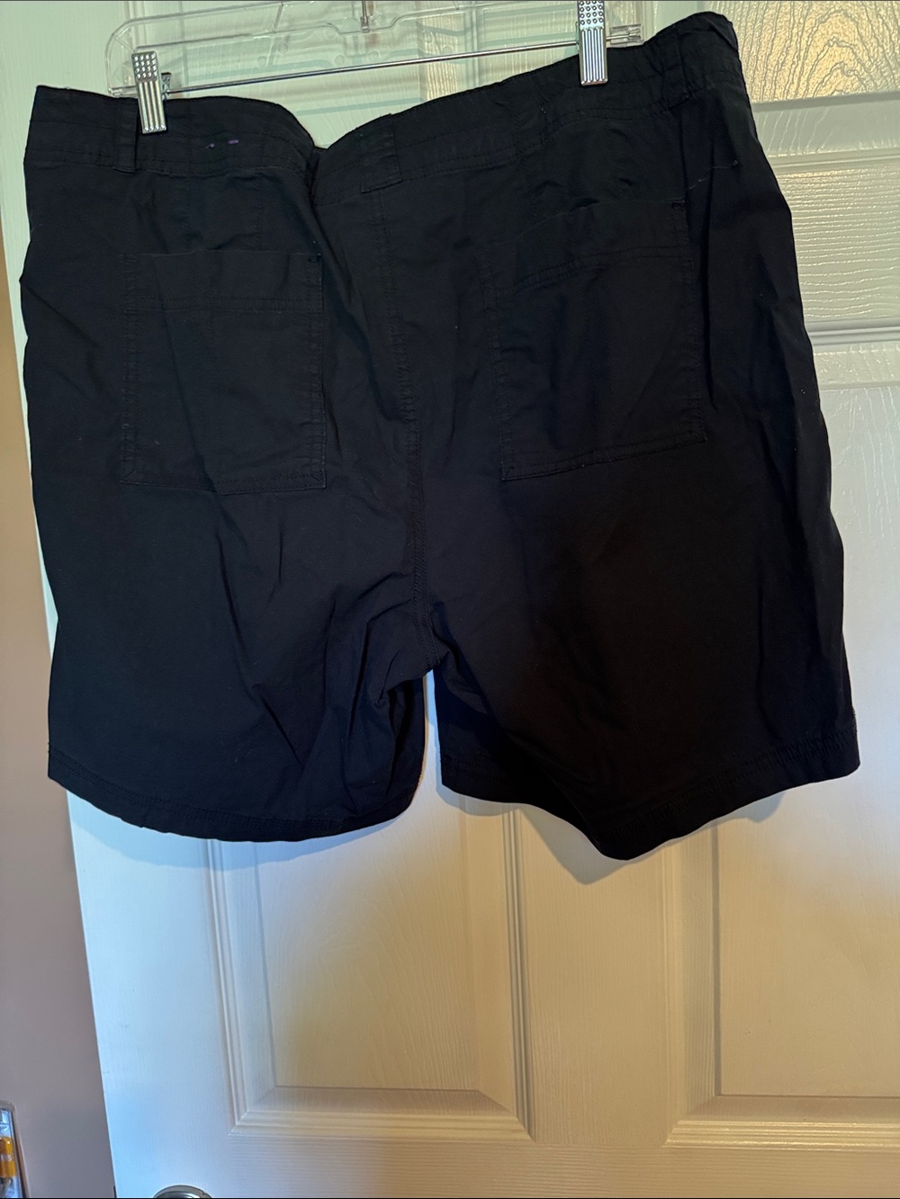 Black Women's Casual Utility Shorts - Picture 2 of 3